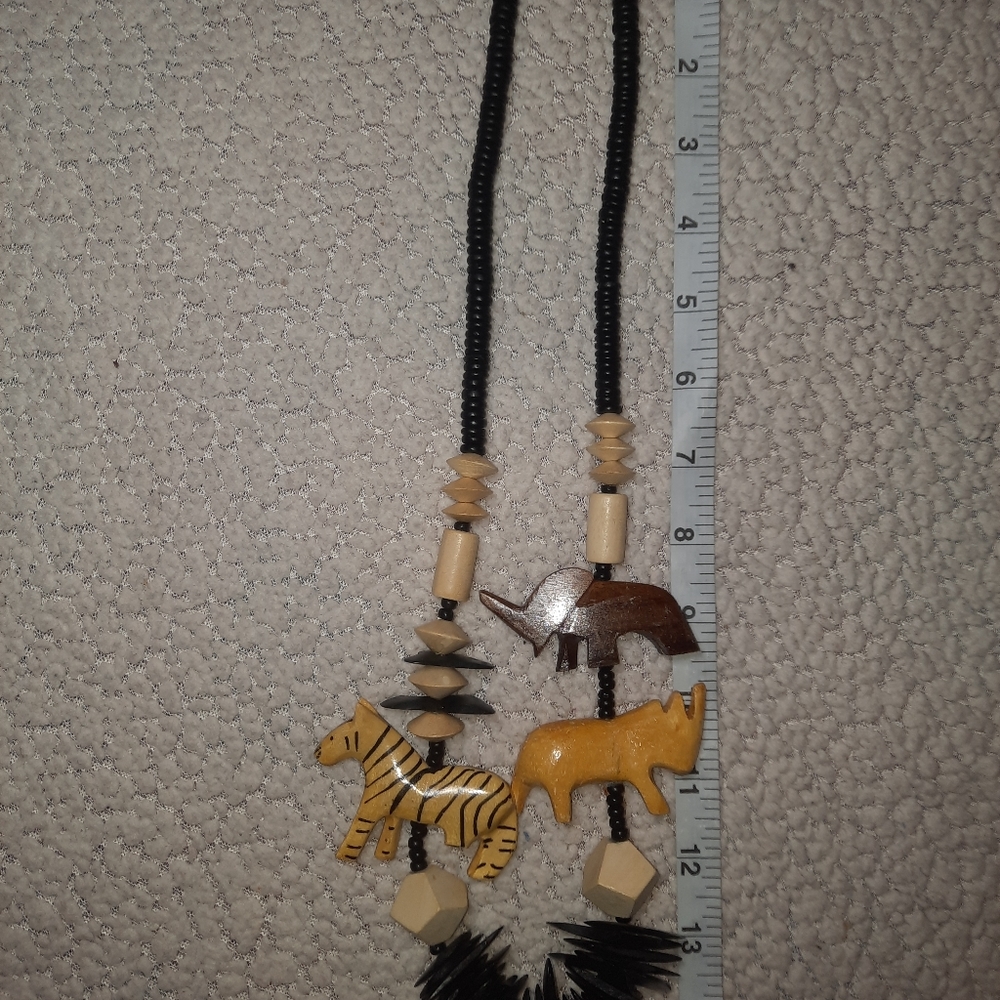 Animal ethnic tribal necklace